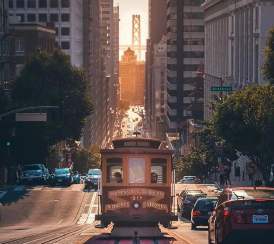 Cable car in San Francisco